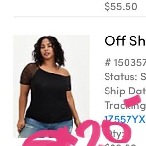 Black Lacy Off the Shoulder Blouse